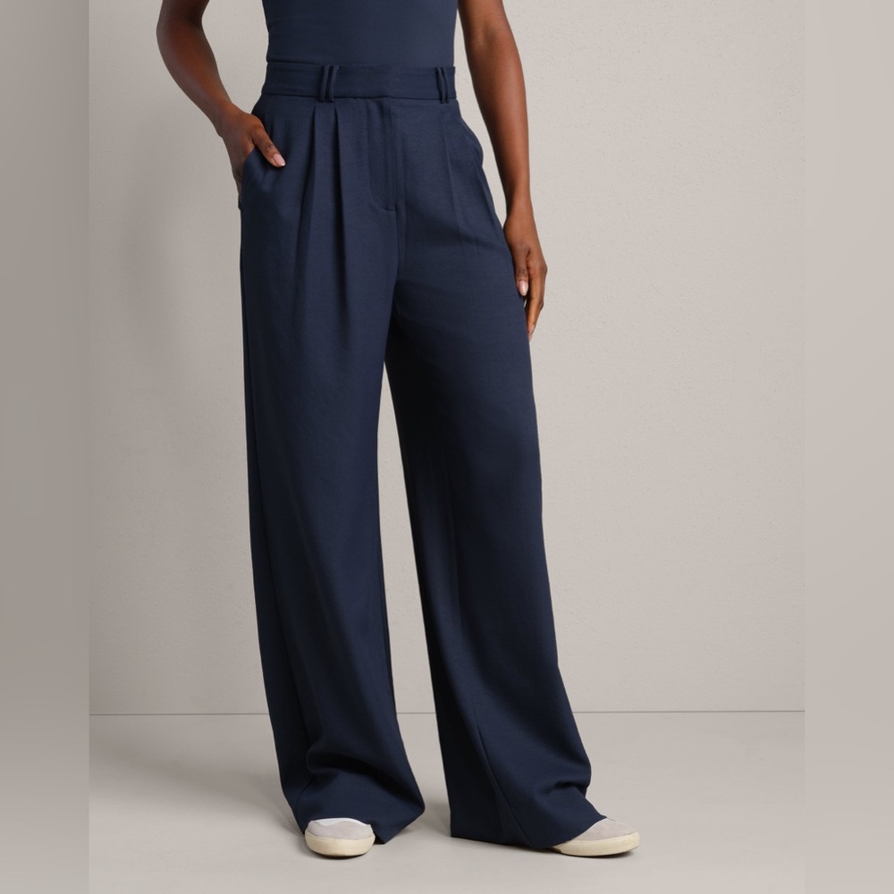 RHONE Navy Wide-Leg Women's Pants